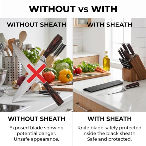 Universal Knife Sheath for 8-Inch Chef Knives | ABS Blade Guard