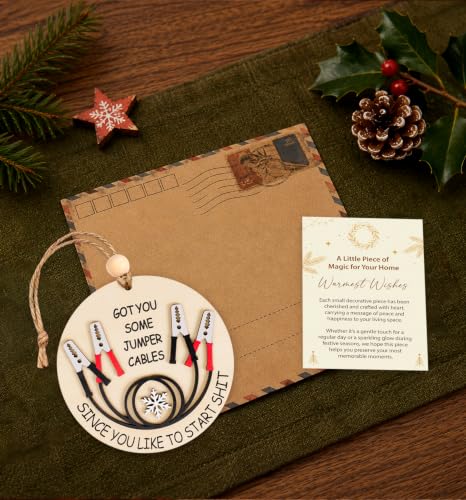 Funny Jumper Cables Christmas Ornament for Coworkers 2026