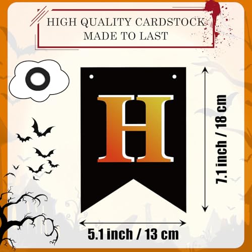 Happy Halloween Banner - Black & Gold Party Decoration