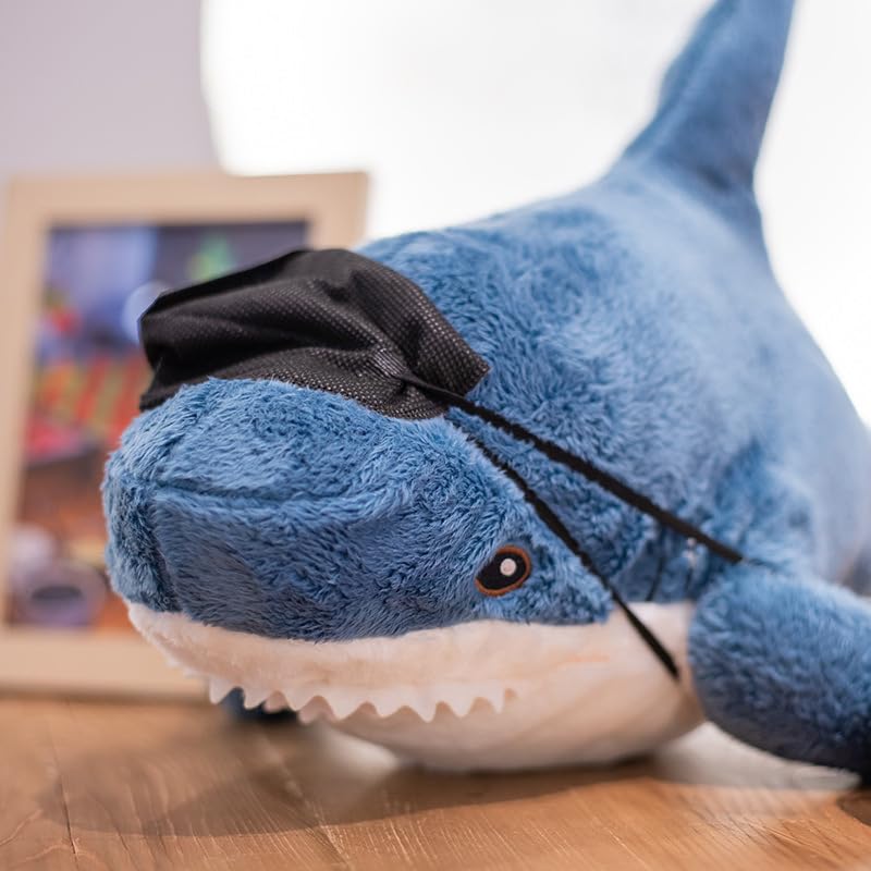 Giant Shark Plush Toy - 31 Inch Soft Cushion for Kids & Home Decor