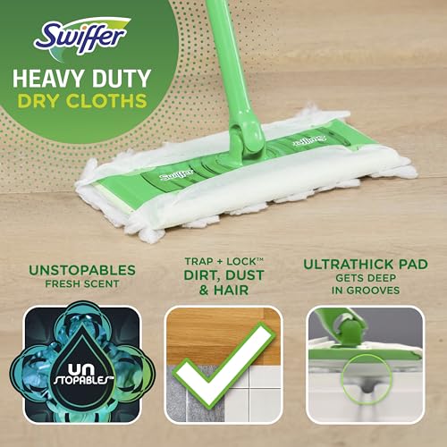 Swiffer Heavy Duty Dry Cloth Refills with Unstopables Fresh Scent - 20 Count