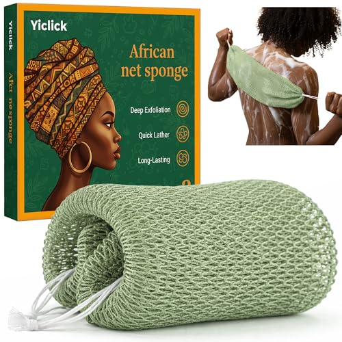Yiclick Authentic African Net Sponge Exfoliating Body Scrubber