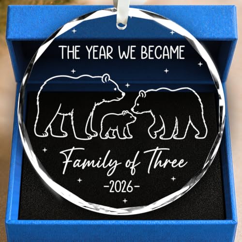 Baby's First Christmas Ornament 2026 Family of Three Holiday Keepsake