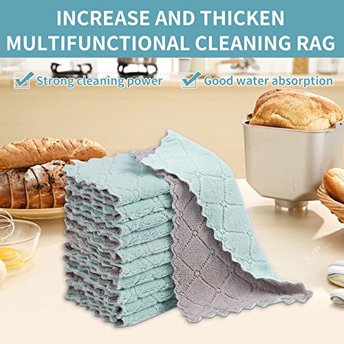GADIEDIE 20-Pack Super Absorbent Kitchen Dish Towels - Coral Fleece