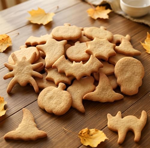 Halloween Cookie Cutters Set - 9 Stainless Steel Shapes for Baking