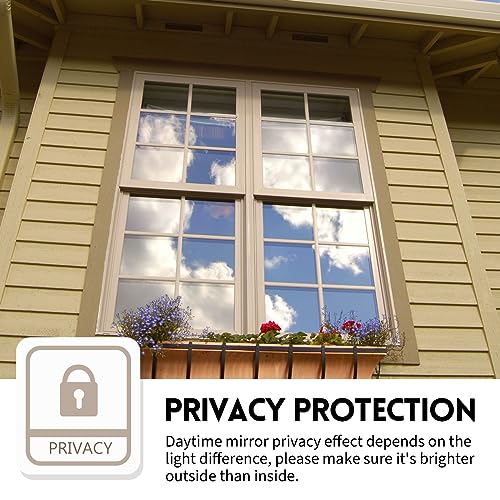 KESPEN One-Way Mirror Window Privacy Film, Heat Control Tint, 17.5" x 6.5'