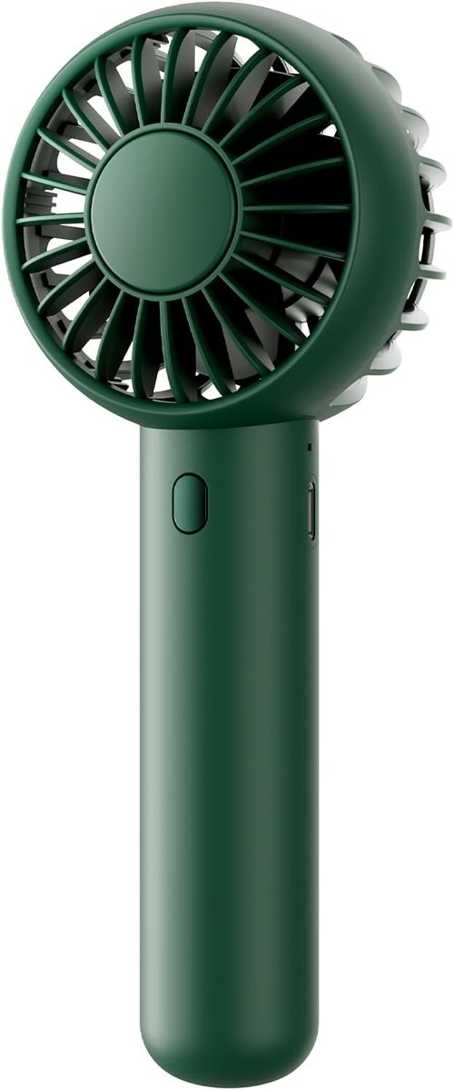 Gaiatop Mini Portable Fan - Cute Navy Green Design | Rechargeable Handheld & Desktop Use