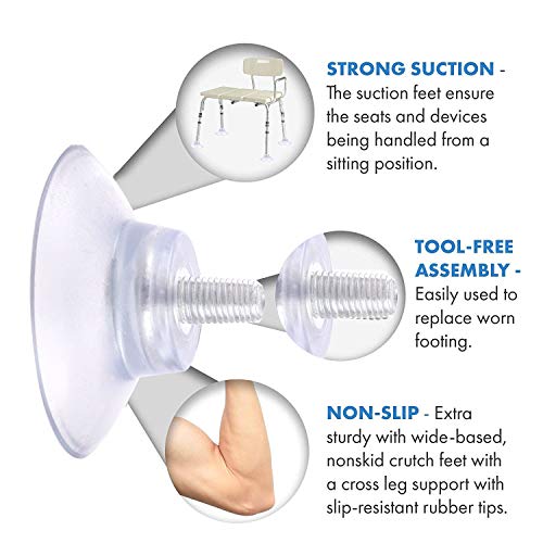 10 Pcs M8 Rubber Suction Cup Screws with 35mm Pads for Glass