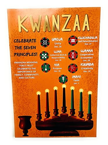 Kwanzaa Poster - 12" x 18" Seven Principles Wall Art