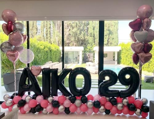 Black Letter Q Foil Balloon 40 Inch for Party Decorations