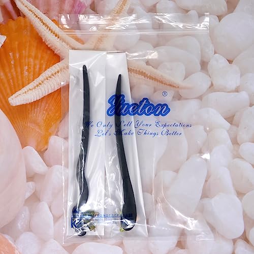 yueton 2PCS Vintage Wooden Hair Stick Antique Chinese Hair Pin 17.5cm