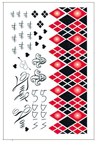 DaLin Temporary Tattoos - 3 Large Sheets Realistic Cosplay Makeup