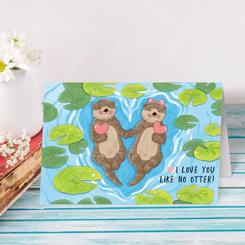 Cute Otter Valentine's Day Card - Punny Love Greeting Card