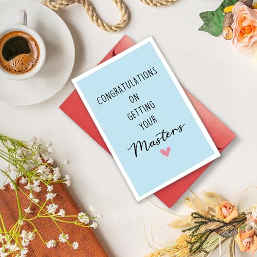 Funny Masters Degree Graduation Card with Red Envelope - Gevinna