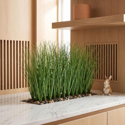 15.7" Artificial Grass Plant - 10 Pcs Realistic Faux Greenery for Indoor & Outdoor Decor