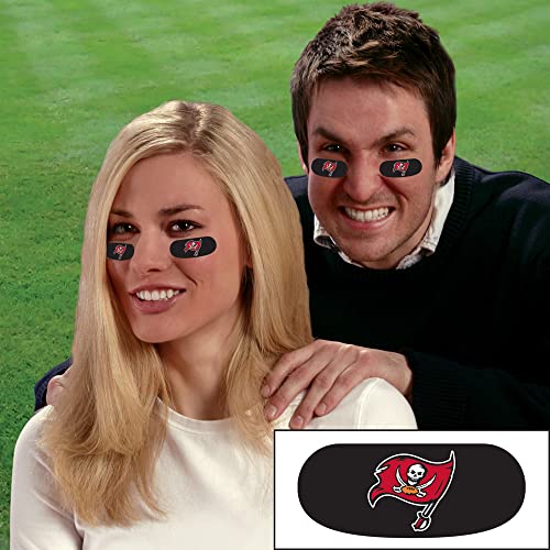NFL Eye Black Stickers - Removable Team Logo Fan Strips 6-Pack