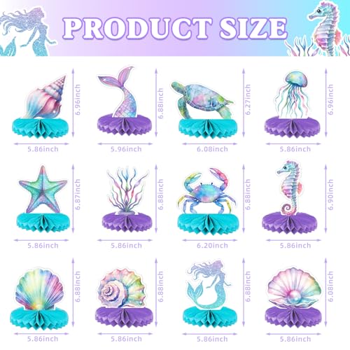 Mermaid Birthday Centerpieces (12-Pack) – Enchanting Party Decorations