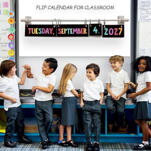 Chalkboard Brights Flip Calendar Set for Classroom Decoration