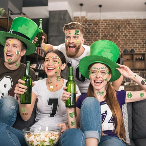 St. Patrick's Day Temporary Tattoos Kit & Nail Stickers - 138 PCS