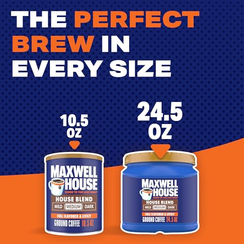 Maxwell House Ground Coffee, House Blend Medium Roast, 24.5 oz Canister