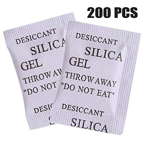Saycker Food Grade Silica Gel Desiccant Packets - 200 Pcs Moisture Absorber
