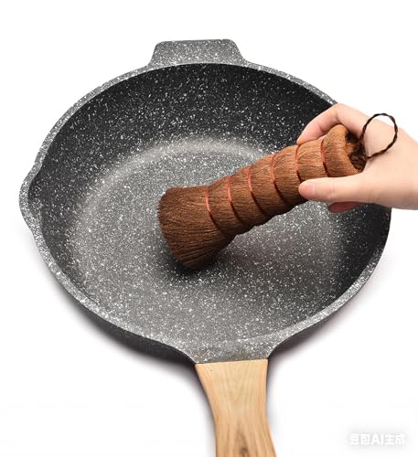 Natural Palm Fiber Dish Brush - Non-Scratch Kitchen Scrub Brush