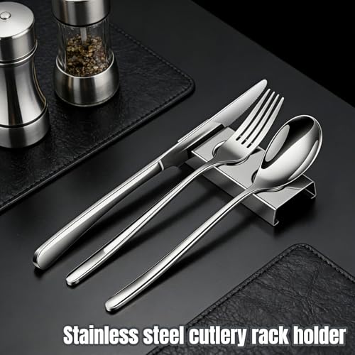 304 Stainless Steel Utensil Caddy with Knife Slot - Dishwasher Safe