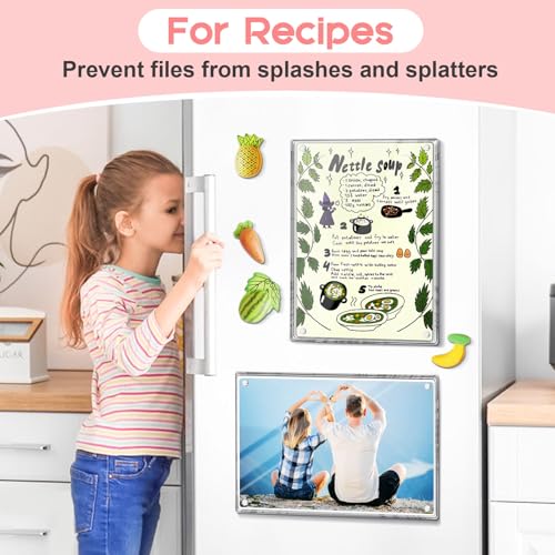 8.5x11 Acrylic Magnetic Picture Frame for Refrigerator & Metal Surfaces