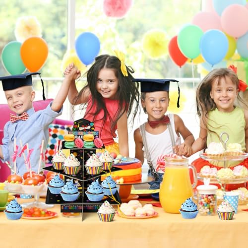 3-Tier Kindergarten Graduation Cupcake Stand with Tassels