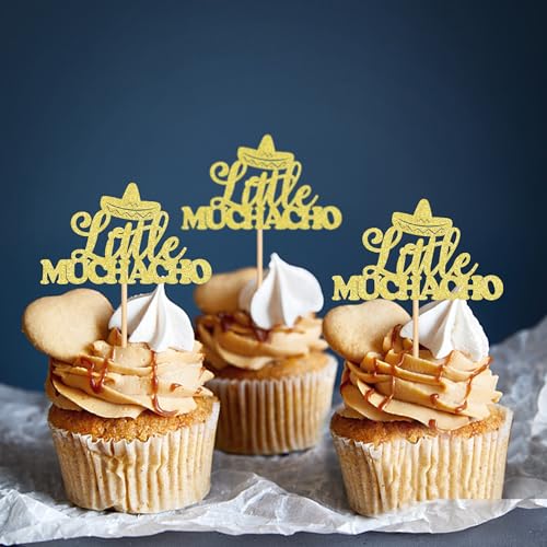 24Pcs Little Muchacho Cupcake Toppers - Mexico Fiesta Party Picks