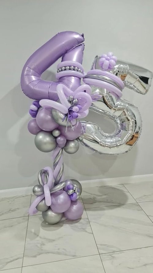 Lilac 9 Balloon | 40-Inch Lavender Number Balloon for 9th Birthday Decorations