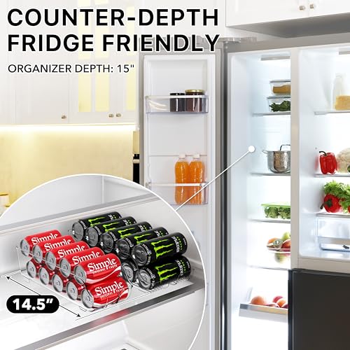 Simple Houseware 4-Pack Assorted Can Organizers for Refrigerator & Pantry - Mixed Size