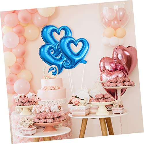 WHAMVOX 4pcs 18-Inch Heart Foil Balloons for Wedding and Party Decor