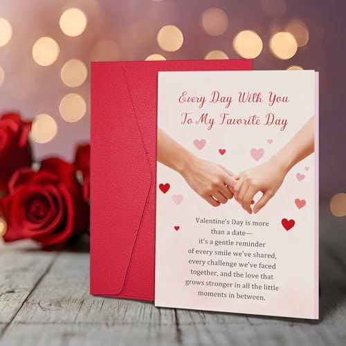Romantic Hand Holding Valentine's Day Card for Husband Wife Partner