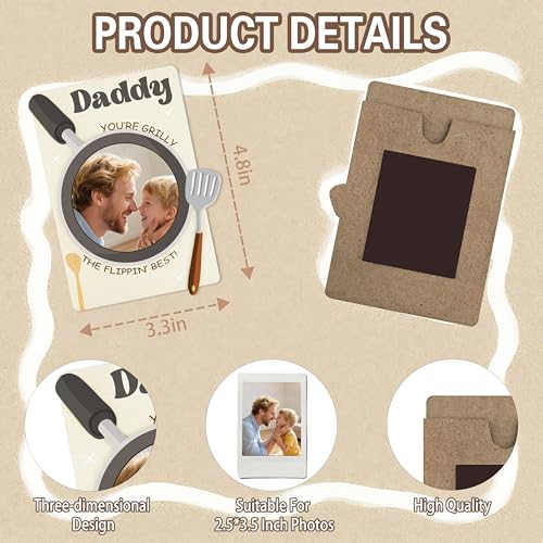 Dad Magnetic Picture Frame for Refrigerator - Father's Day Gift