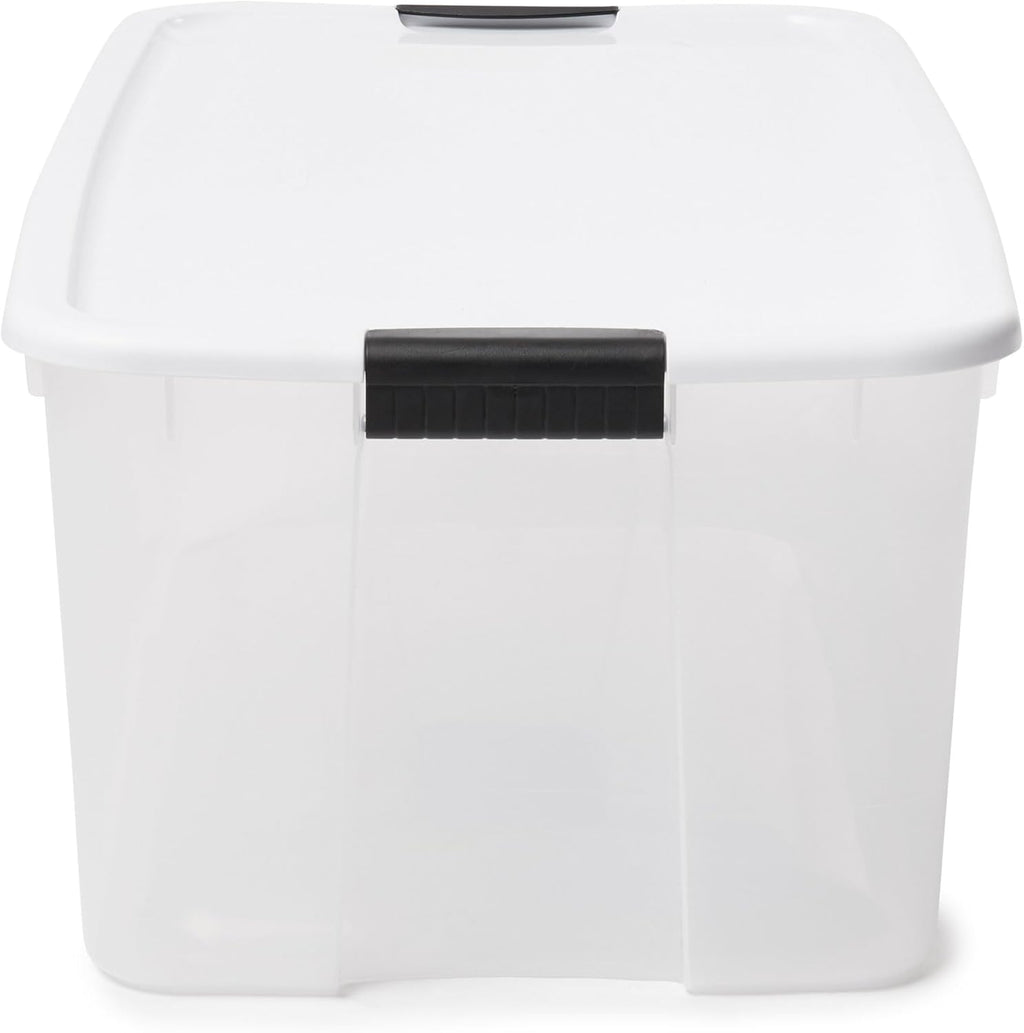 Sterilite 16-Pack Ultra Latching Storage Bins - Clear Plastic, 116 Quart Heavy-Duty Organizers for Home & Office