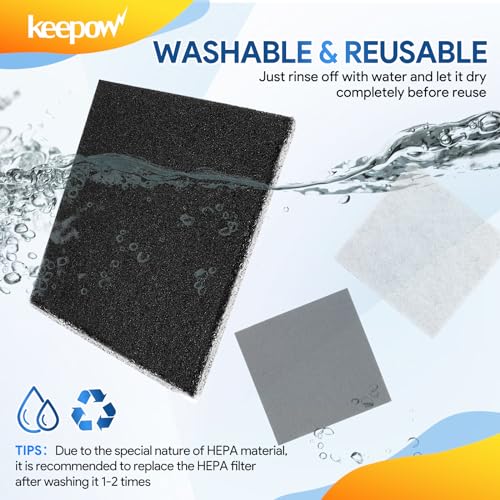 KEEPOW 10-Pack CF-1 HEPA Filter Replacement for Kenmore Vacuums
