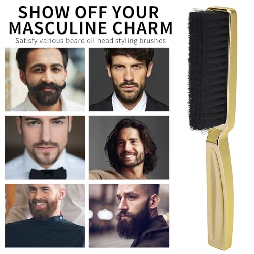 BARBERTOP Golden Barber Clipper and Trimmer Blade Cleaning Brush