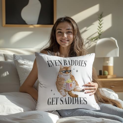 OFJE White 18x18 Inch Throw Pillow Cover - Mental Health Therapy Decor