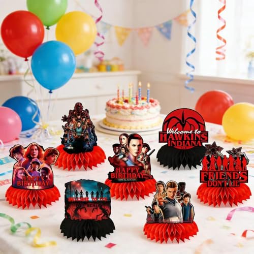 9-Piece Stranger Things Honeycomb Table Centerpieces Party Decor