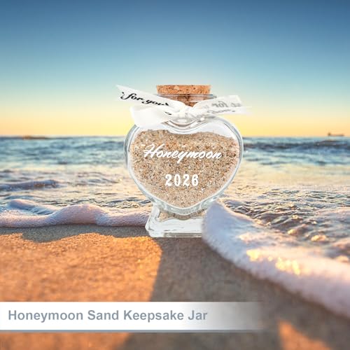 JKJYSJ Honeymoon Sand Keepsake Jar 2026 Wedding & Bridal Gift for Newlyweds