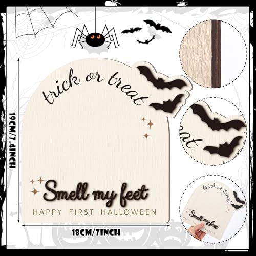 Beeveer DIY Baby Footprint Art Sign | Halloween Keepsake Decor
