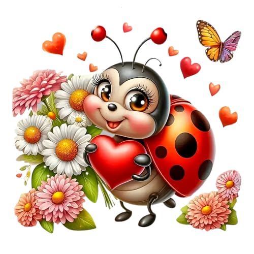 Cute Cartoon Ladybug Car Stickers - 2pcs Vinyl Decals for Cars & Walls