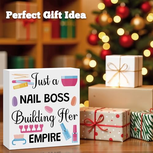 Nail Boss Wooden Box Sign - Gift for Nail Technicians & Artists