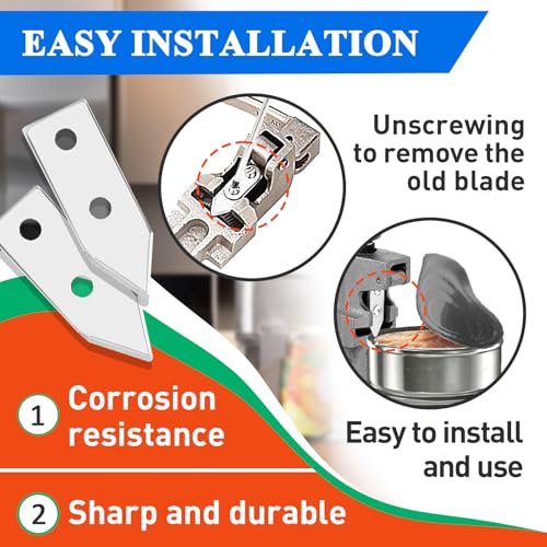 2 Pack Can Opener Replacement Blades for Edlund #1 - Durable Stainless Steel