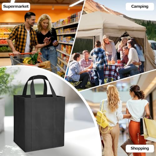 MOLOSLEEVE Large Foldable Reusable Shopping Bag - 15"W x 12.5"H x 10"D