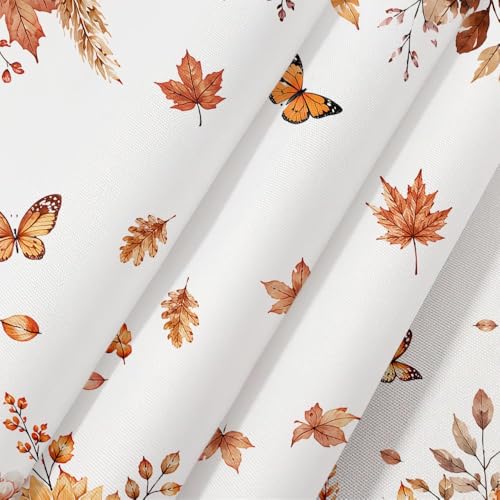 DYNH Autumn Pumpkin Shower Curtain - Waterproof Floral Design 72x72