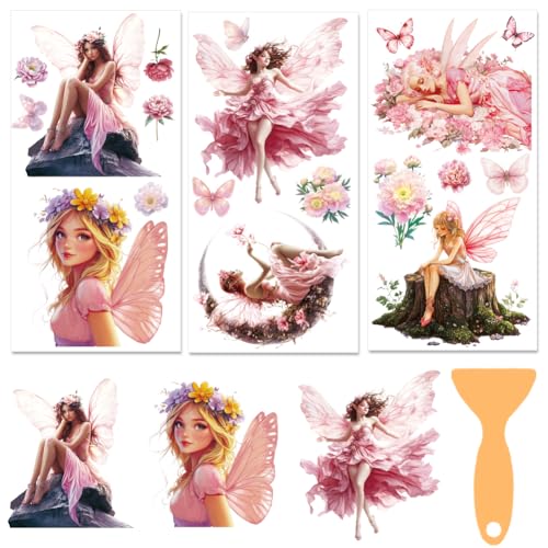 3pcs Vintage Furniture Stickers - Waterproof Elf Design Transfers