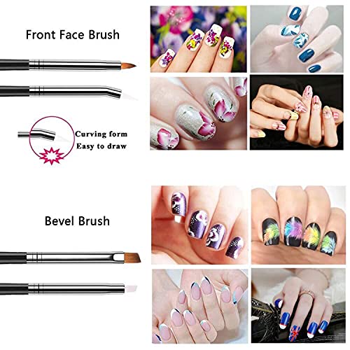 JOYJULY 20-Piece Nail Art Brush Set and Double-Ended Dotting Pens