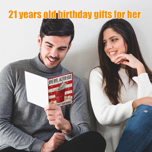 Funny 21st Birthday Card - Finally Legal Fake ID Joke Design with Envelope